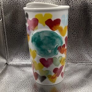 Colorful Heart Travel Mug.Starbucks